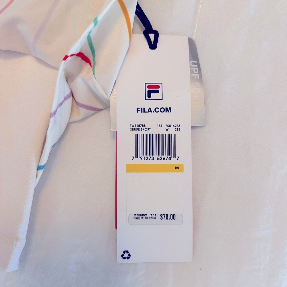 Fila Rainbow Stripe Tie-up Tank/Skort Set - S & M - Picture 6 of 8